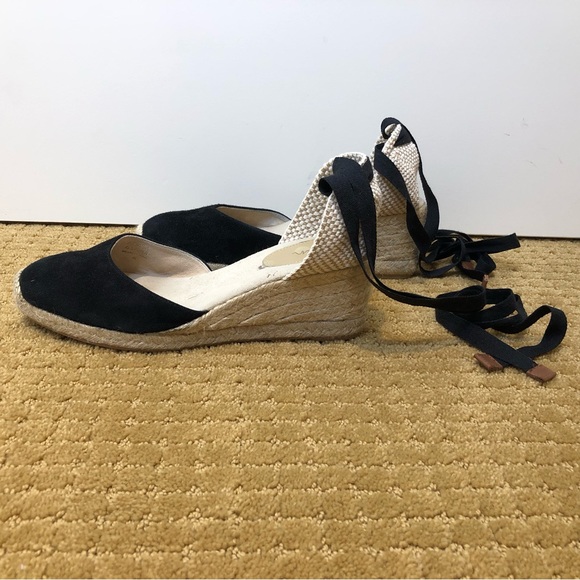 BODEN EXCELLENT CONDITION CASSIE ESPADRILLE WEDGE BLACK SUEDE WOMENS 41 - Picture 3 of 11